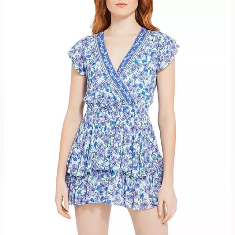 Alice & Olivia Mariska Ruffled Short Romper